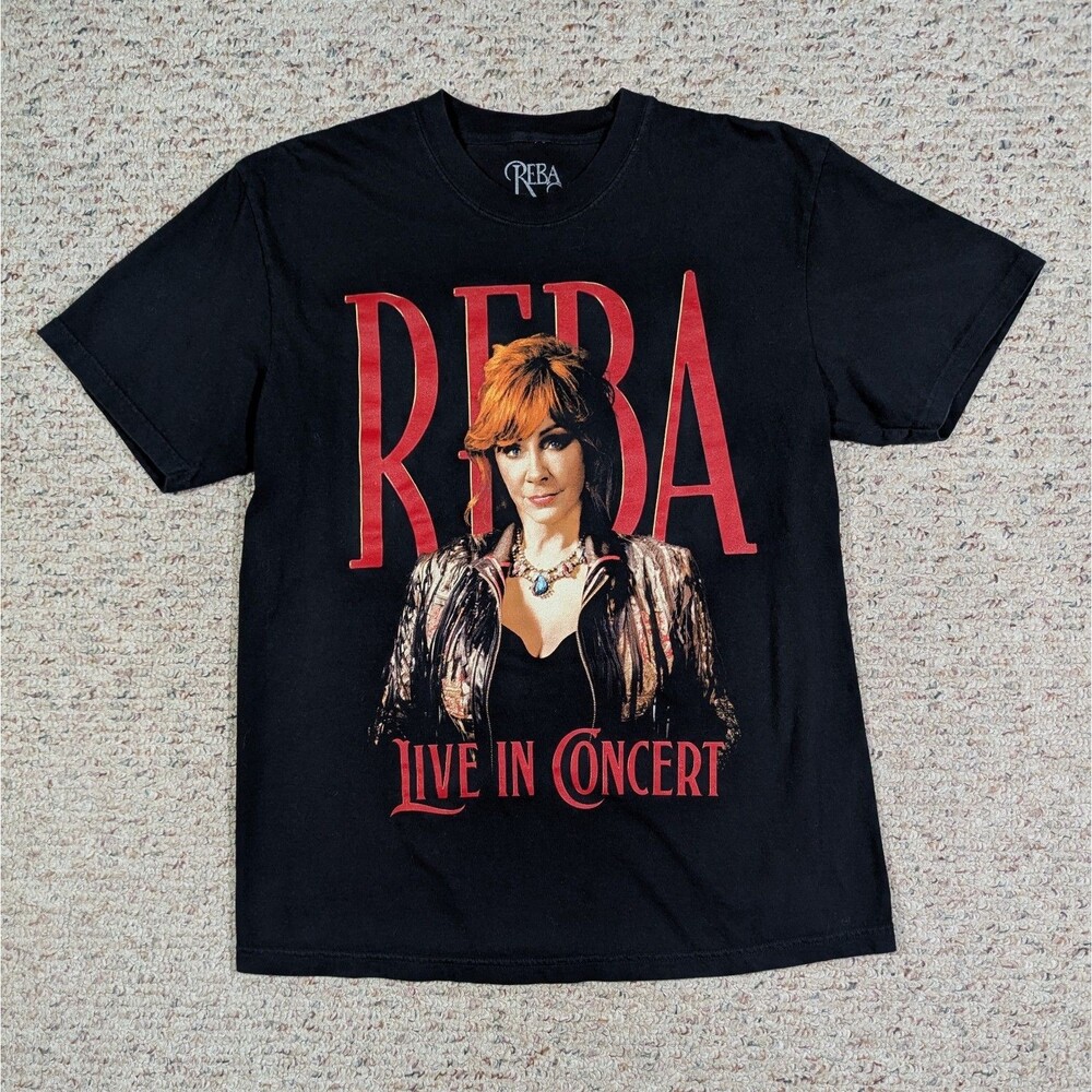 Reba McEntire Live in Concert T-Shirt Adult Large Black Country Music Photo Tee
